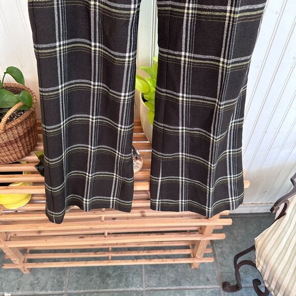 liquid black large check plaid NWT career trousers tailored 6 - Picture 9 of 9